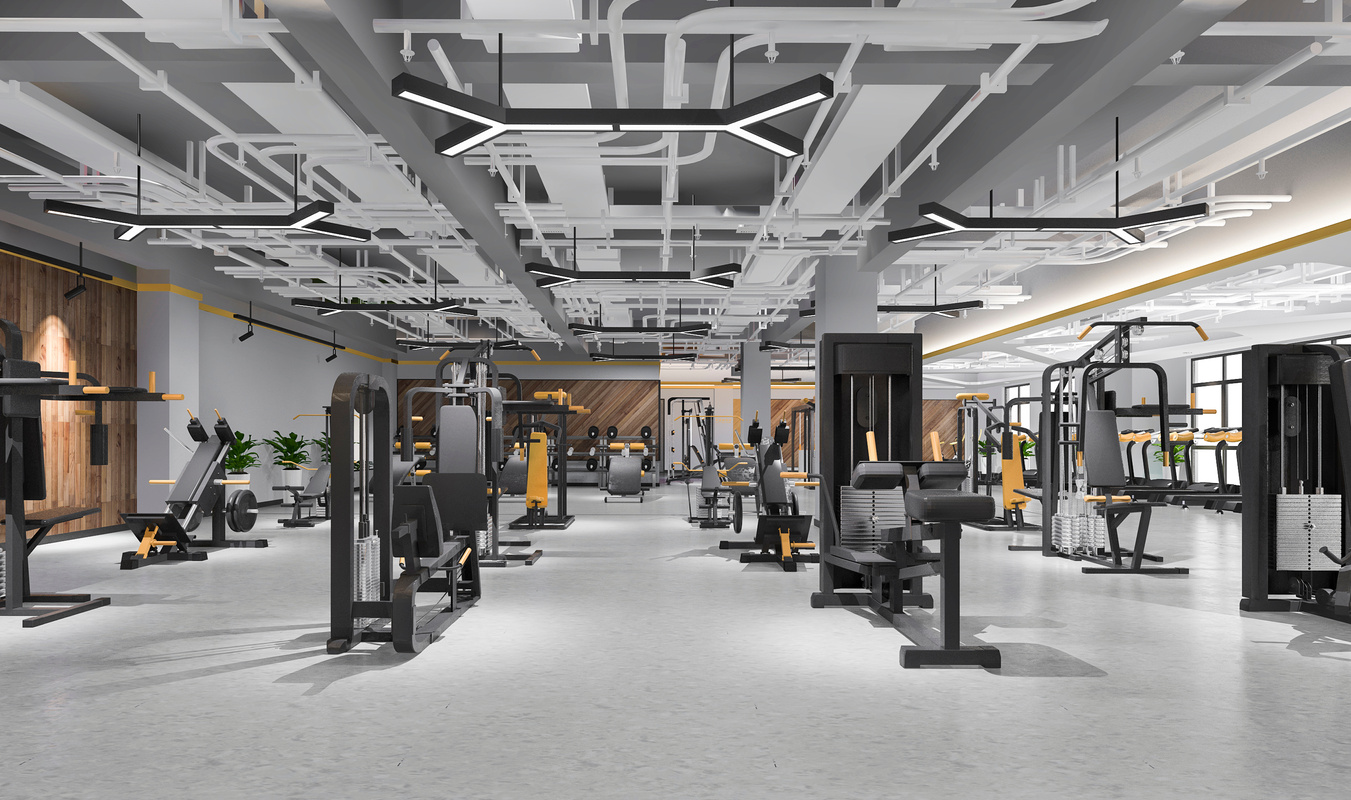 3D Rendering of Modern Fitness Gym
